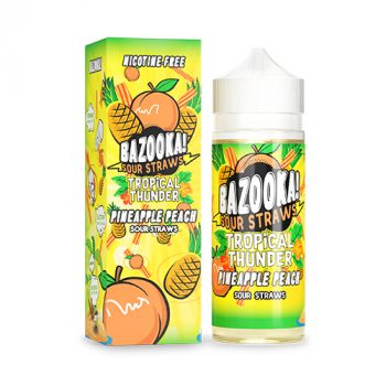 Bazooka Sour Straws Pineapple Peach